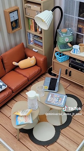 Rolife, my new obsession part 3 @Robotime Diy #rolife #rolifelivingroom #robotime #rolifecozylivinglounge #mini #kellysminiverse ##miniature #minicouch #rolifeminiatures #toytok #DIY #couch #miniroom #rolifediy #robotime #miniverse #robotimediy #BookTok #dollhouse #obsession *introducing the Rolife Cozy Living Lounge 🤭