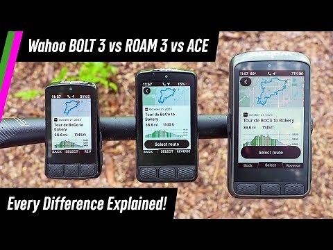 Wahoo ELEMNT ACE vs ROAM 3 vs BOLT 3 In-Depth Comparison / Interface Tour