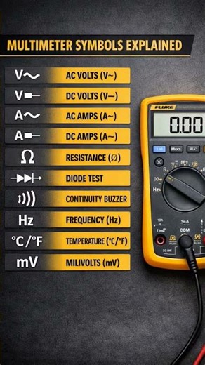 Multimeter symbol explained #electrical #electricalengineering