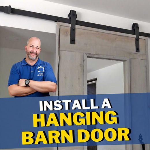 Custom barn doors are a lot of fun with the right help. #diy #diyhome #reno #renovations #homerenovation #tutorial #doityourself #homerenovations #house #Home #renos #homemakeover #homeinspo #remodel #remodeled #homeimprovement #diyrenovation #homerepair #tips #howto #installation #Install #barn #doors #barndoor | Home RenoVision DIY