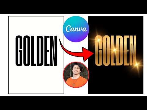 How to create a gold text effect in canva (fast and easy)