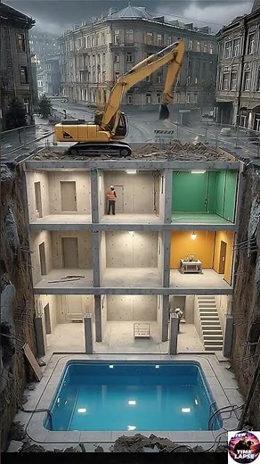 Secret Underground House with Pool (Full Process) #construction