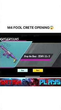 M4 FOOL CRETE OPENING😱 #bgmi #m4foolmax #creteopening #shorts