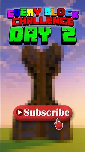 EVERY BLOCK... 1 BUILD... Day 2 of Every Block Challenge! #minecraft #shorts #minecraftchallenge