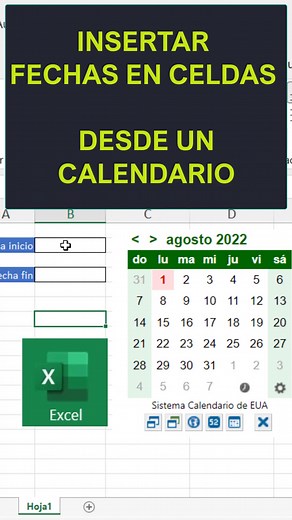 Cómo insertar fechas en Excel desde un calendario