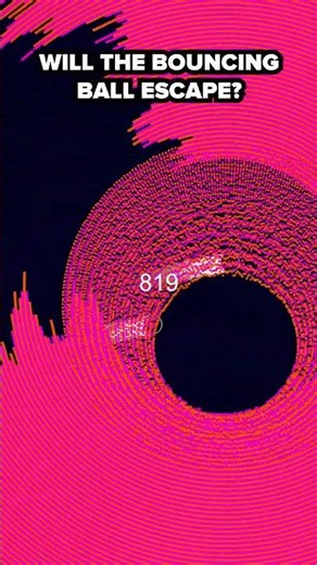 Can it escape? 🤔 #satisfyingvideo #physics #bouncingball