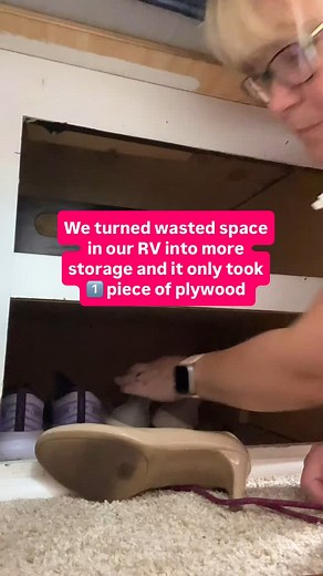 Ready for more storage under your bed? Tell us below what do you store under your RV bed? #rvingtips #rvtipsandtricks #rvreno #rvdiy #rvremodel #rvnewbie | Gretchen Watson