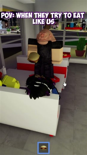 POV: My friend after one burger in Roblox 😭 #roblox #shorts