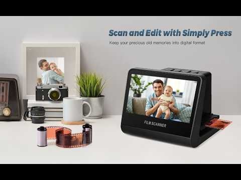 Jerbiaby 24 MP Film & Slide Scanner with 5 Inch LCD Screen