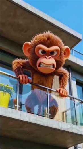 Monkey vs Chick Water War 😂 Epic Comeback! | Funny 3D Animation #shorts