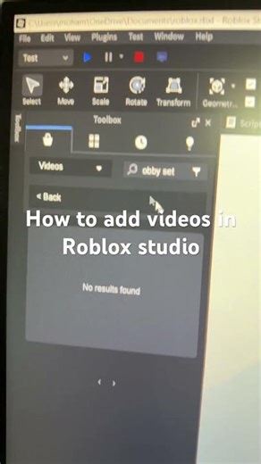How to add videos in Roblox studio