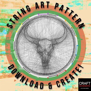 Cow Skull String Art Template: DIY Digital Kit (PDF) - Etsy Canada
