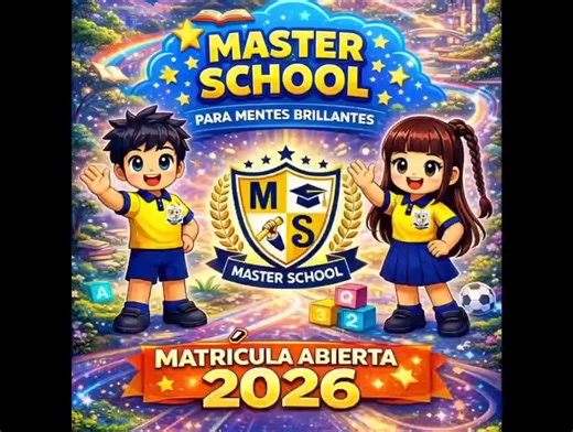 📝Colegio Master School 🎓 ¡Inscripciones Abiertas 2026 en Master School Chorrillos! 🌟 Tu ya nos conoces, tu Colegio Master School colegio de confianza 👩‍🏫 Metodología de Singapur | 🧑‍🔬 Aprendizaje mixto | 🎨 Talleres creativos ¡Un ambiente seguro y de calidad para el futuro de su hijo! 📚✨ 🔗 ¡Matricúlelo hoy! Informes WhatsApp 991 136 958 #EducaciónDeCalidad #MasterSchool #InscripcionesAbiertas | Emprendedores Delicias Villa
