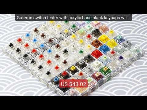 Gateron switch tester with acrylic base blank keycaps with Azu... — Best Buy 2026 | Great Quality!