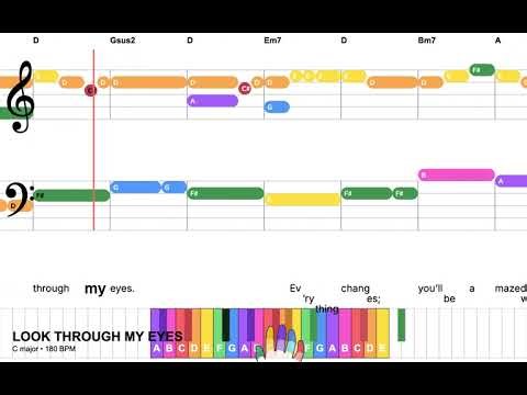 Look Through My Eyes - Disney's Brother Bear | Very Easy Piano with lyrics