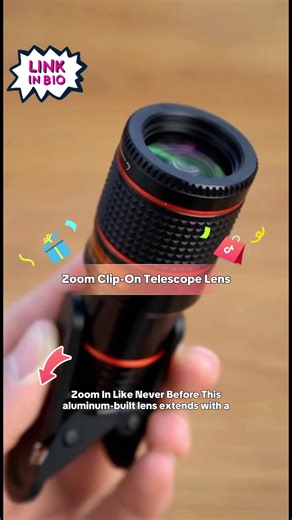 Zoom Mobile Phone Clip-On Retractable Telescope Camera Lens For Galaxy S3 S4 S5 So S7 Edge Phone#cameraroll #linz #zoom #fyp #tiktokshop