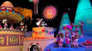 367K views · 3.9K reactions | “it’s a small world” has reopened at Disneyland with a new addition - Miguel & Dante from Coco! Here is a video of the full ride. | Food At Disneyland | Facebook