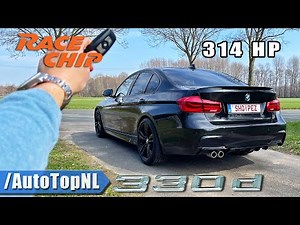 BMW 330d F30 RaceChip REVIEW on AUTOBAHN [NO SPEED LIMIT] by AutoTopNL