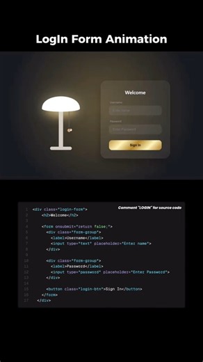 This Login Form Animation Looks So Smooth 🤯🔥 | HTML CSS & JavaScript #Shorts