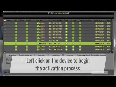 How to Activate a Hikvision Camera on a Network Using a NVR or DVR