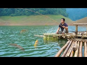 How to make a fish cage, fishing on the river - Cooking and preparing food at the shelter