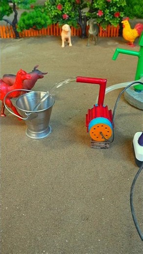 Mini hand pump project water with supply motor drinks camel cow farm #waterpump #shorts #580