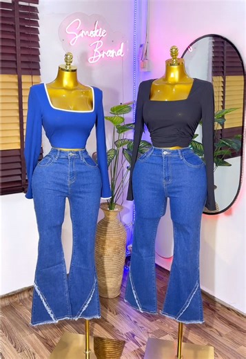 BECOMING HER SALES SEARCH CODE: Booty so good Bootcut Jeans PRICE: N13,500 Size: 10,12 - SEARCH CODE: Still that girl Ribbed Top PRICE: N8,500 Black (10,12), Navy Blue (10) - Sales starts Dec 1st-Dec 6th Website will be open December 1st - Delivery Begins 12th till End of December. #fyp #goviral #ootdinspo #bootcutjeans🌹😍 #fashioninspo