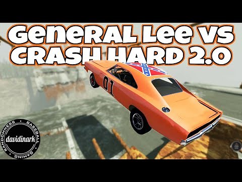 Dukes of Hazzard General Lee VS Crash Hard 2.0 Map - BeamNG Drive