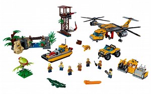 乐高 LEGO 60162 城市系列 丛林探险运输机基地飞机 2017速拼评测