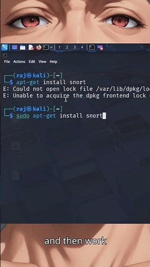 How to install snort in Linux Terminal #snort #aptgetinstallsnort #kalilinux #coding #ethicalhack#
