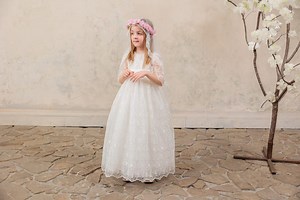 Lace First Communion Dress, Catholic Flower Girl Dress - Etsy