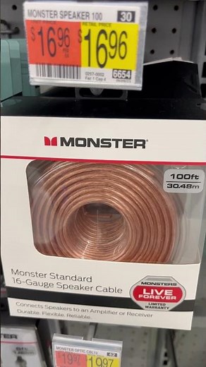 Walmart Monster speaker wire 16 gauge great for ham antenna projects. Less than $17!