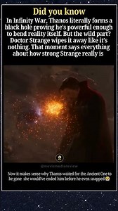 In Infinity War, Thanos literally forms a black hole proving...