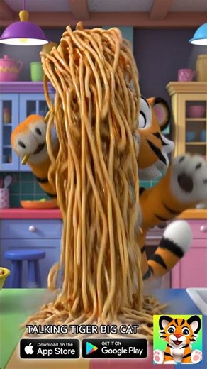The worst magic trick ever! 🍝✨ #talkingtiger