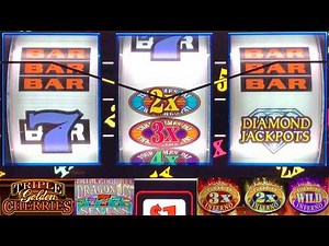 TRIPLE DOUBLE DRAGONFLY 7's + GOLD INFERNO + Triple Golden Cherries + DIAMOND JACKPOTS slot play!
