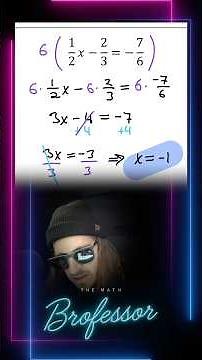 Using the least common denominator to eliminate fractions in an equation.