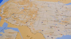 3D animated pins in each state on a US map - Free Stock Video