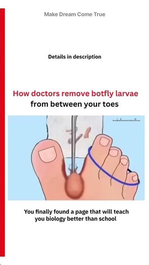 🦶 How doctors remove Botfly larvae 🪲 from between your toes 🧑‍⚕️ | MDCT