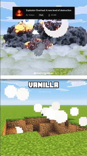 Minecraft Realistic TNT: Vanilla vs Explosion Overhaul
