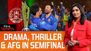 #FirstSports: Afghanistan beat Bangladesh by eight runs in what was a dramatic game to reach the semifinal for the first time in World Cup history. In a rain- interrupted match, drama unfolded at Saint Vincent and the Grenadines. The victory meant Australia were knocked out of the T20 World Cup. Afghanistan will now face South Africa in the first semifinal. During the match tensions were high with verbal battles between both the teams. From Rashid Khan throwing his bat to the team securing a win