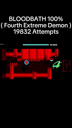 BLOODBATH 100% ( No 87% Deaths ) #geometrydash #gdupdate #gd #gaming