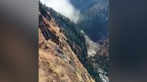 Himalayan glacier crashes into dam causing flash floods