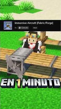 IMMERSIVE AIRCRAFT in 1 MINUTE #minecraft #createmod #minecrafttutorial #airplanes #mods