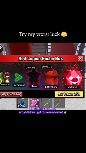 Blox Fruits Red Event Role 🫣 #bloxfruits #roblox #trending #shorts