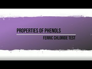 Lab - Properties of Alcohols - FeCl3 Test