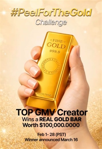 🪙 #PeelForTheGold Affiliate Challenge is LIVE! 📅 Challenge Period: Feb 1 – Feb 28 (PST) 🏆 Winners Announced: Mar 16 (PST) How to join 👇 ✨ Get your Peel Shot Pad sample via the TikTok Affiliate Marketplace. 🎥 Post at least 5 TikTok Shop videos 💰 Hit $500 GMV or Upload More Videos 🔗 Add product link & follow guidelines Rewards 💸 💵 Hit $500 GMV → Get $500 Cash 💰 Earn GMV-Based Rewards up to $2,000 🎥 Most upload Rewards up to $1,500 🥇 Top GMV creator wins a 24K Gold Bar worth $100,000 (*