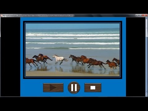 PowerPoint training |How to Create Action Buttons Play a Movie in PowerPoint 2007