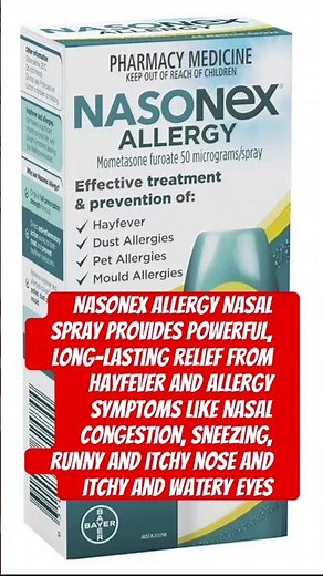 Nasonex Allergy Non-Drowsy 24 Hour Nasal Spray 65 Sprays: Nasonex Allergy Non-Drowsy 24 Hour Nasal