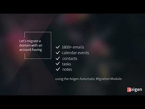 The Automatic Migration configuration from Axigen WebAdmin