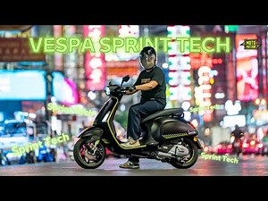 รีวิว Vespa Sprint Tech เวสป้ายุคใหม่ จอ TFT คีย์เลส ดิสก์หน้าหลังให้ ABS